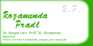 rozamunda pradl business card